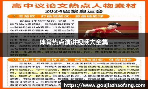 体育热点演讲视频大全集